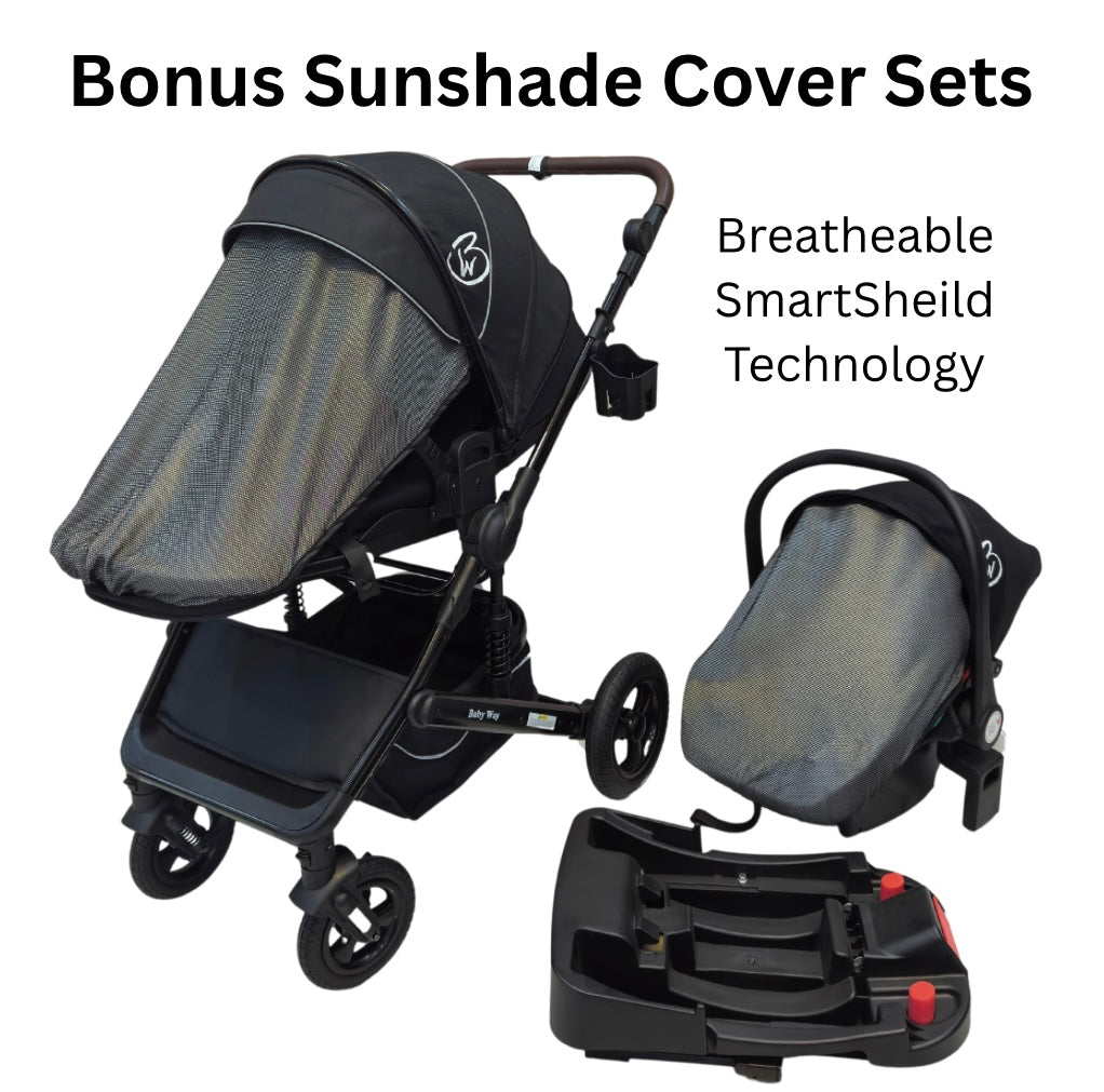 Open Stroller Versa 3-in-1 Travel System – Open Bassinet Stroller + Capsule Car Seat ...