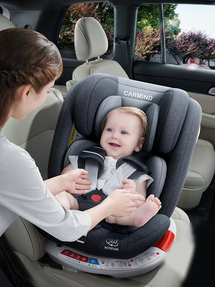 360 Spin Rotating Car Seat with Sun Shade + Footrest and ISOFIX
