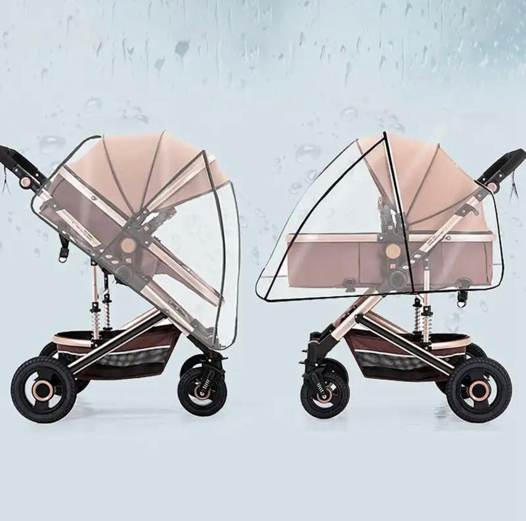 Universal Fit Transparent Stroller Rain Cover with U-Shaped Zipper