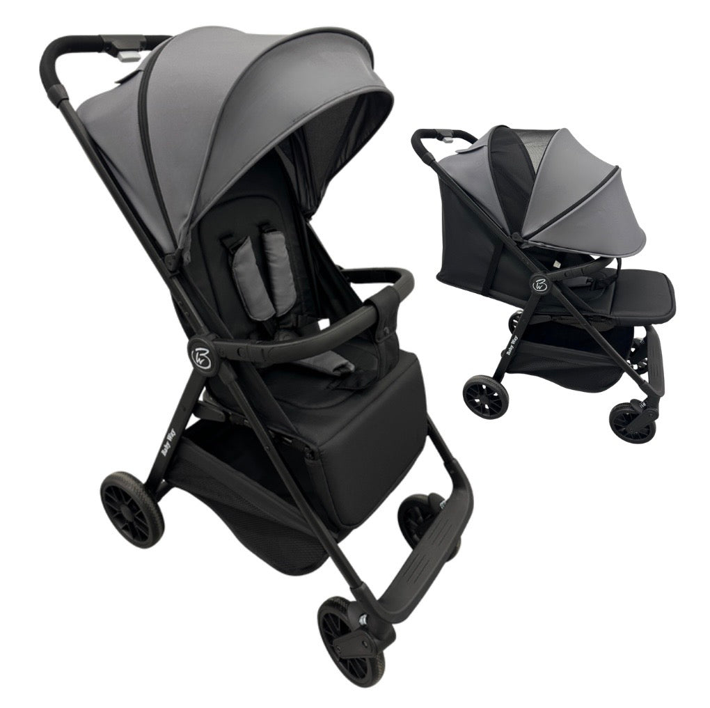 Roam Compact Travel-Friendly Stroller with Extended Canopy BLACK
