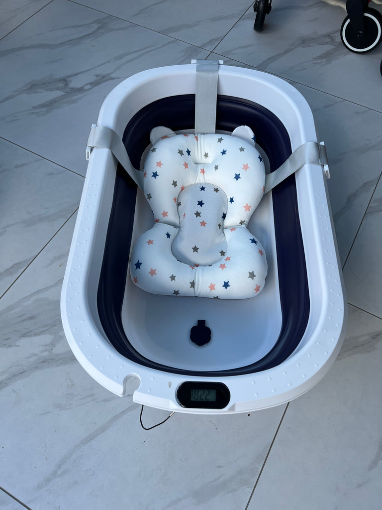 Baby Bathtub with Supportive Pillow and Temperature Reader