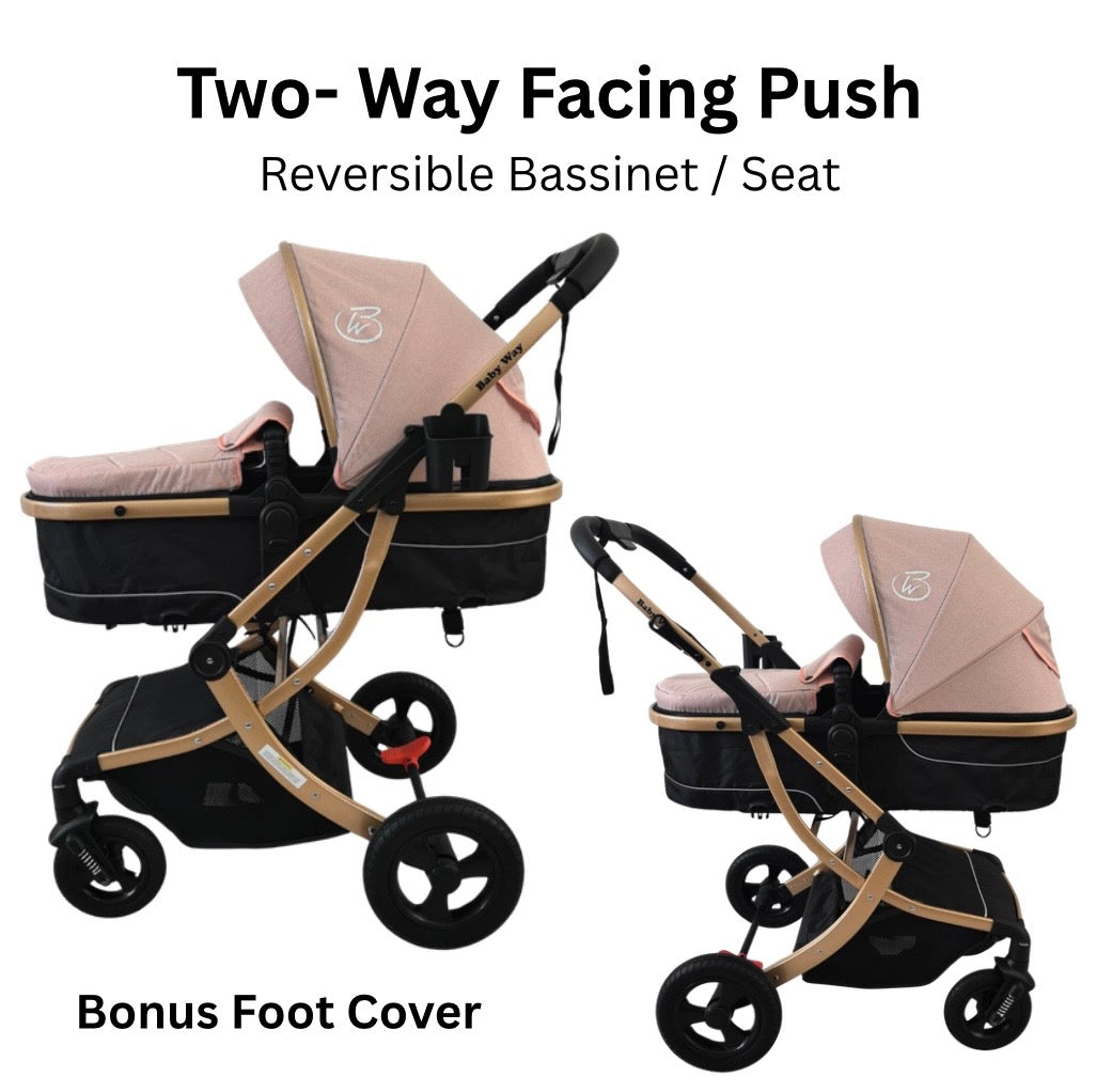 lk salon ベビースター　ゴールド Starla Gold with Pink Colour Pack - 2-in-1 Bassinet to Seat