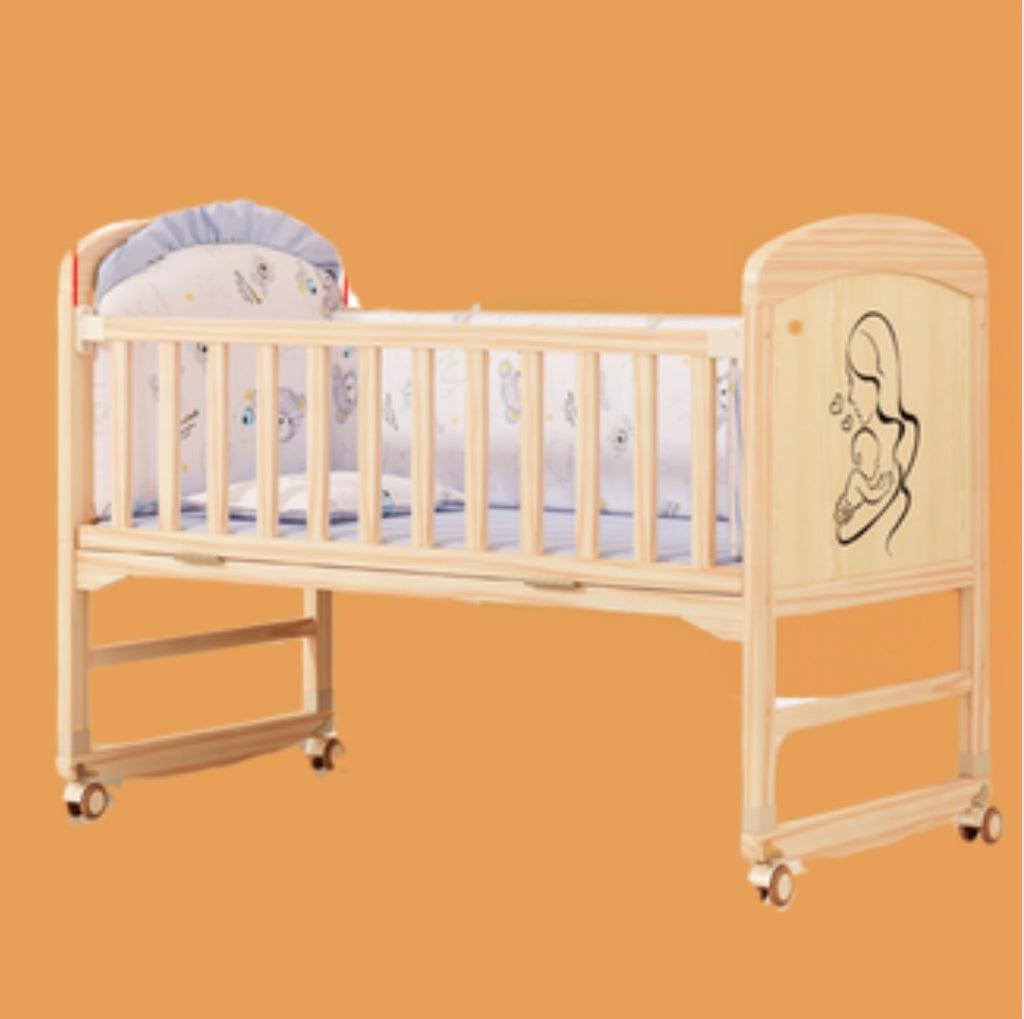 Co-sleeper Wooden Baby Crib Bed