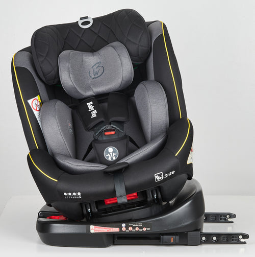 Preorder - GoldSpin GREY i-Size 360 Rotating Convertible Car Seat with ISOFIX and Top Tether