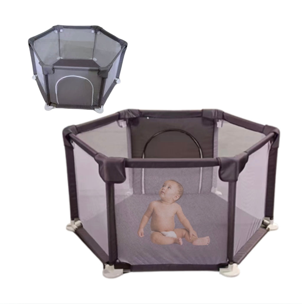 Hexagon Baby Playpen with Zipper Door Kids Play Area – Baby Way NZ