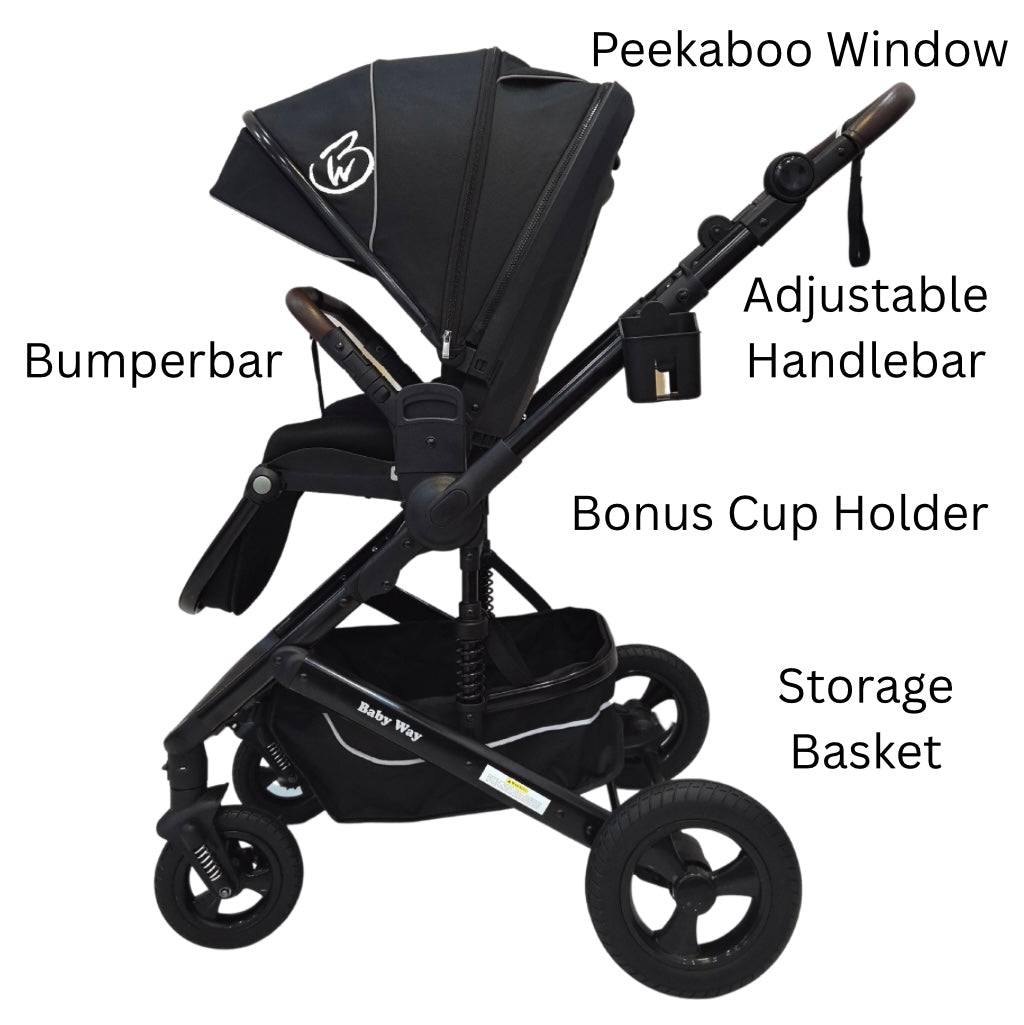 Open Stroller Versa 3-in-1 Travel System – Open Bassinet Stroller + Capsule Car Seat ...