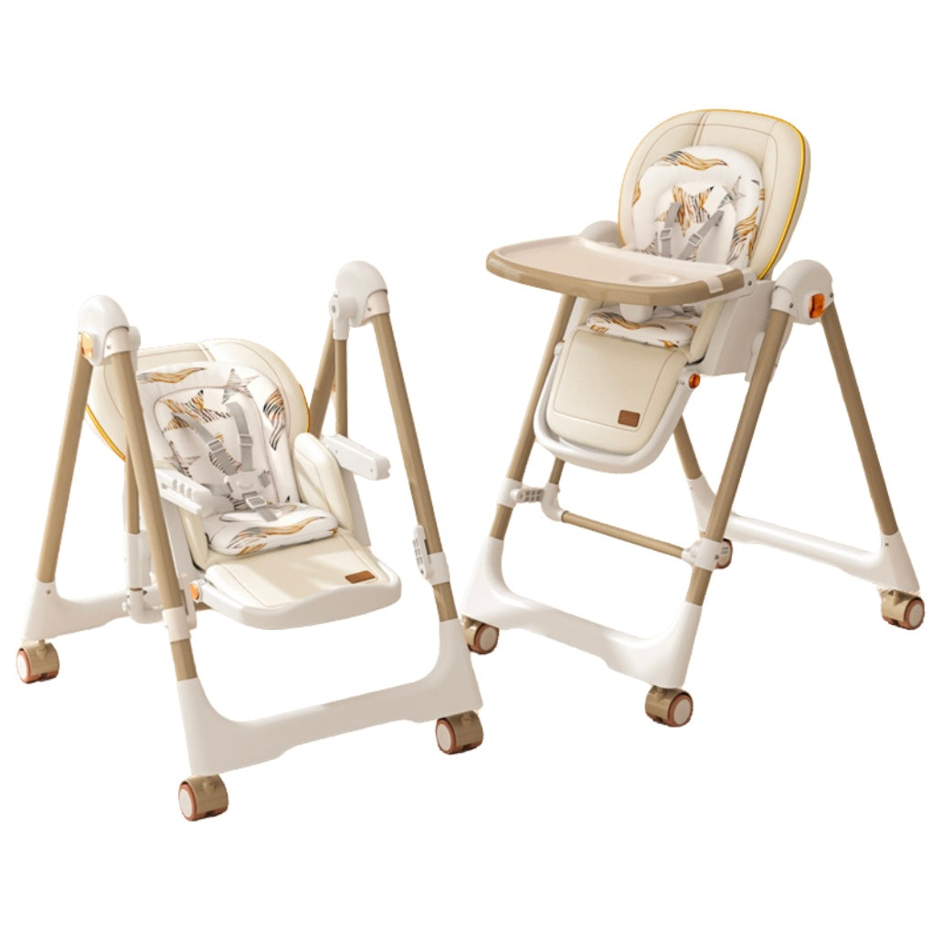 Jupiter Beige 2-in-1 High Chair Swing – Baby Way NZ