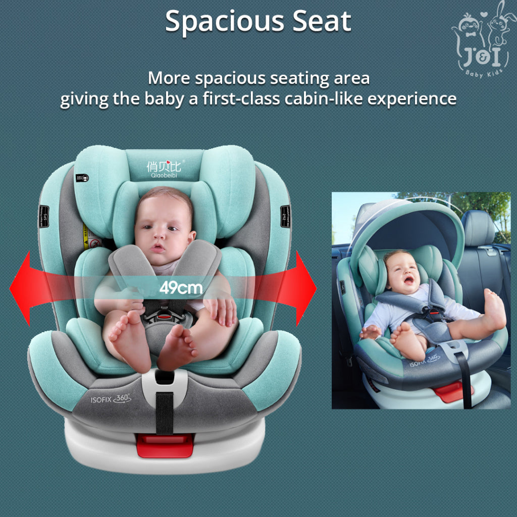 Baby 360 Luxury Rotatable Car Seat with ISOFIX and Sunshade