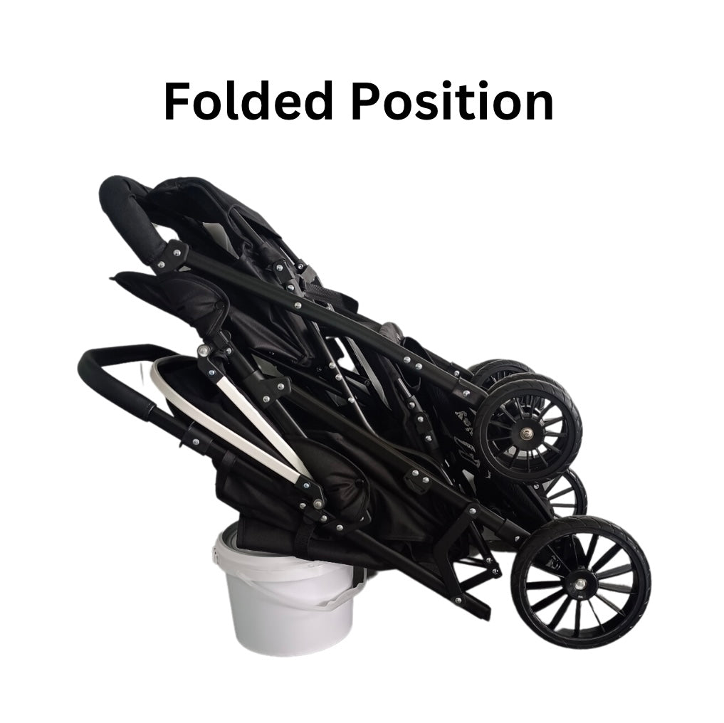 Tandem Double Stroller with Folded Position