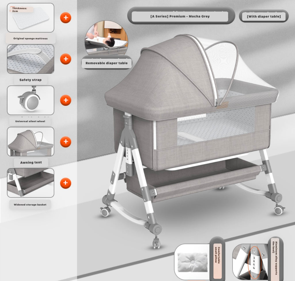 Baby Multifunctional Co-Sleeper Bed and Changing Table