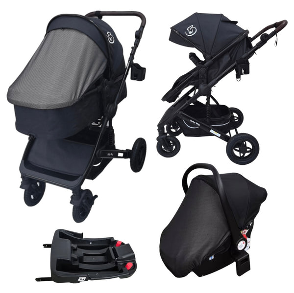 Evolve 3 in 1 Stroller + Bassinet + i-Size Capsule Travel System with Sunshade Sets and Mattress + Food Tray