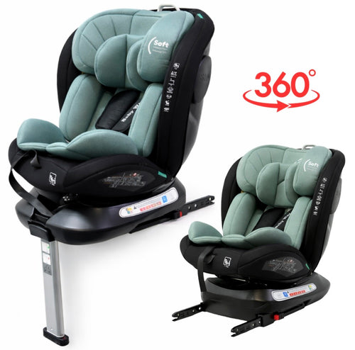 SpinGuard Mint i-Size 360 Rotating and Convertible Car Seat with ISOFIX and Support Leg