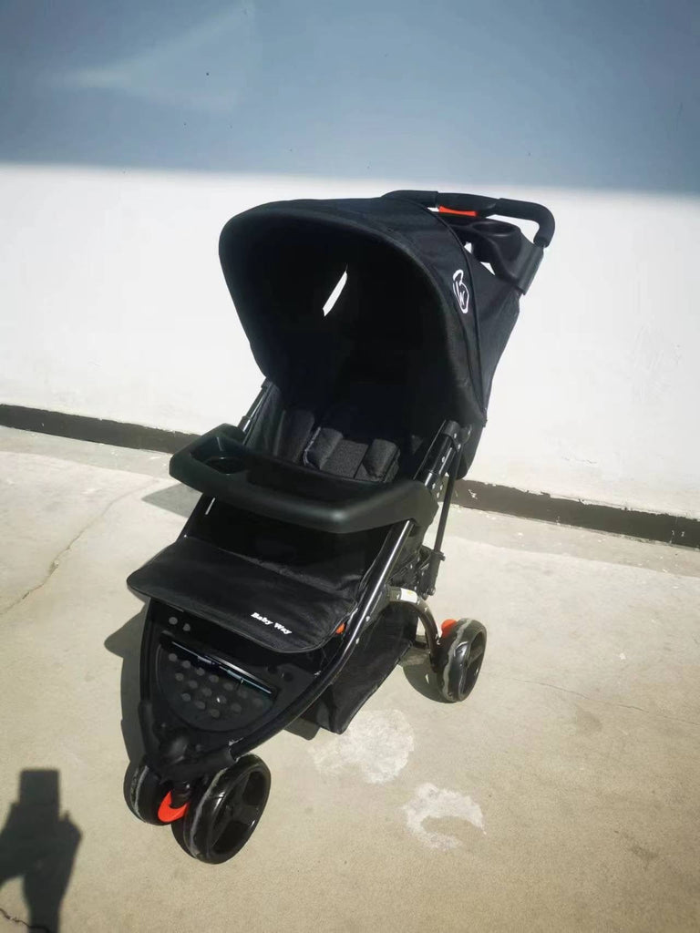 The Jogger - Agile 3-Wheel Compact Stroller + Food Tray + Parents Tray