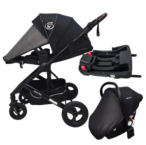 Preorder - Versa 3-in-1 Travel System – Open Bassinet Stroller + Capsule Car Seat with Sunshade Sets