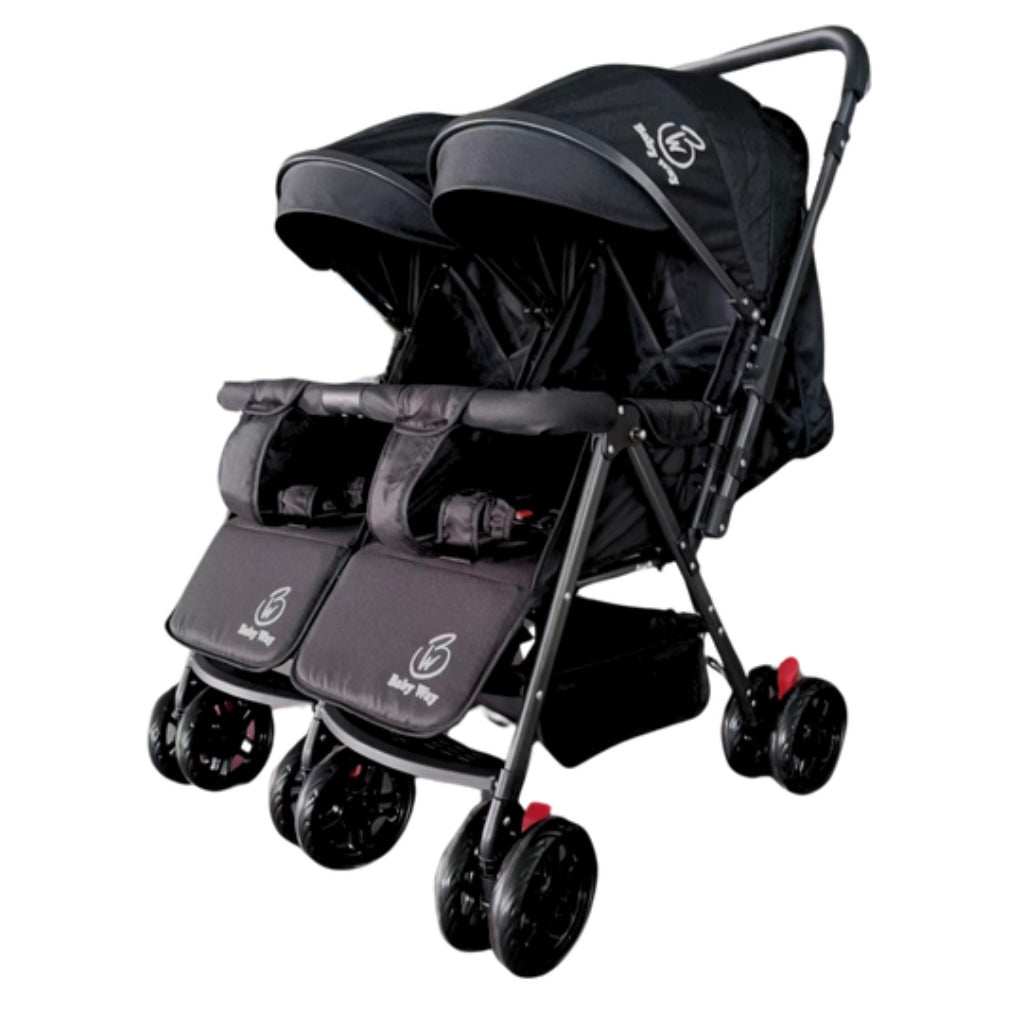 lack 2-Way Folding Compact Double / Twin Stroller + Rain Cover