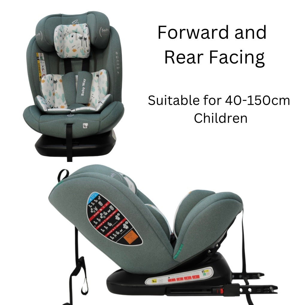 All-Rider Eden i-Size 360 Rotating and Convertible Car Seat with ISOFI ...