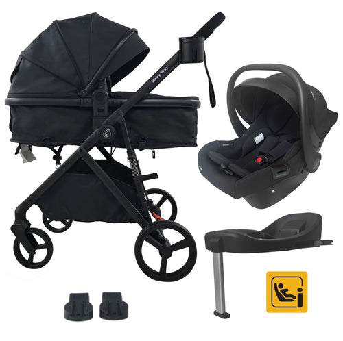 4in1 Crown Z Premium Stroller + Bassinet + Cloud i-Size Capsule Car Seat + Isofix Base with Leg Support Travel System