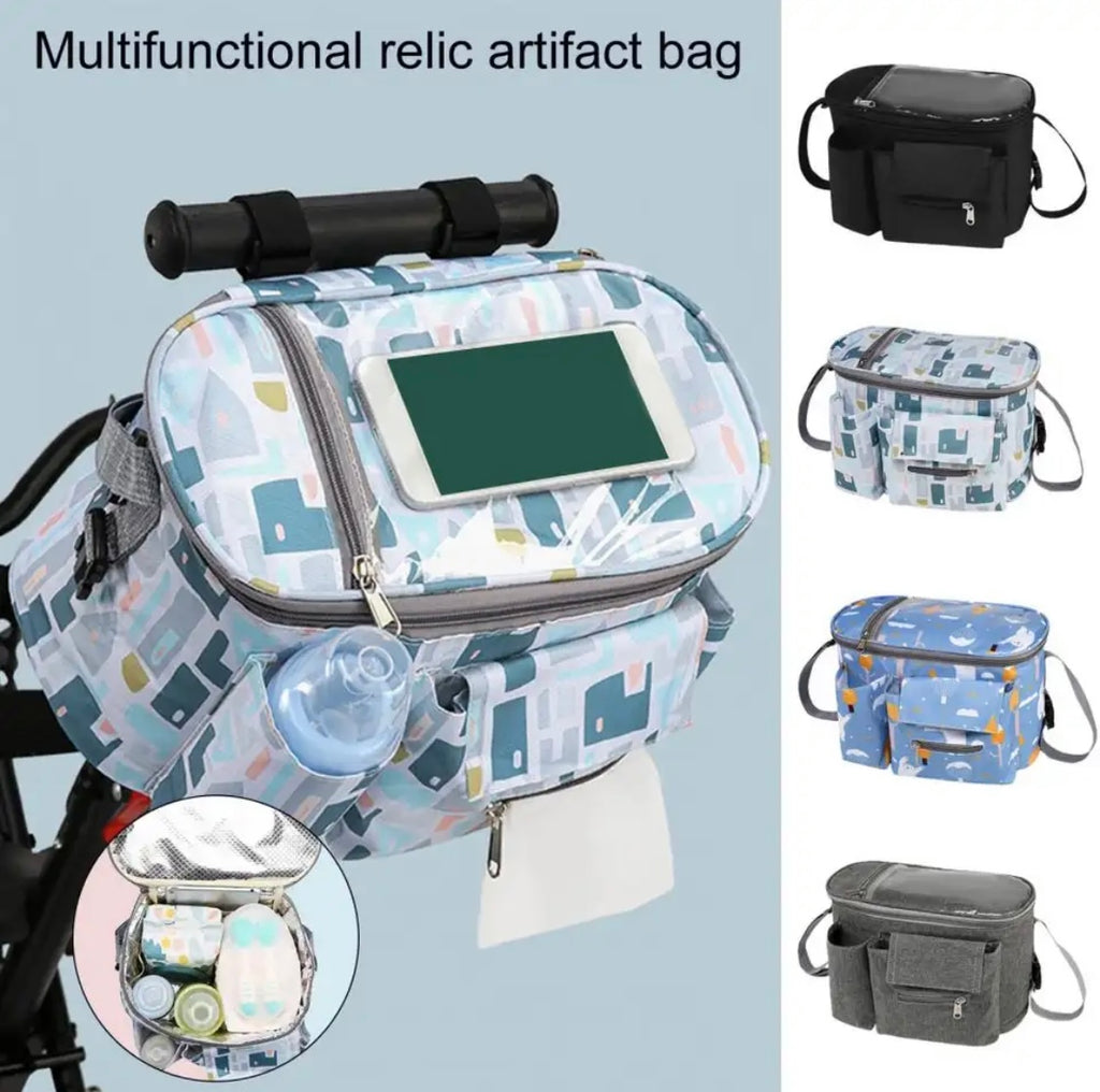 Stroller Organiser Baby Bag / Large Capacity Bottle Holder Waterproof Mummy Bag